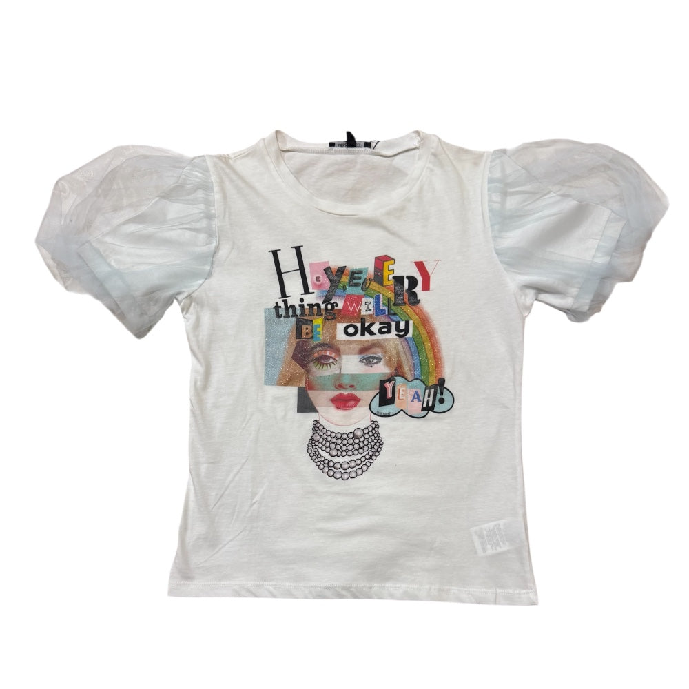 T-shirt maniche a palloncino Denny Rose