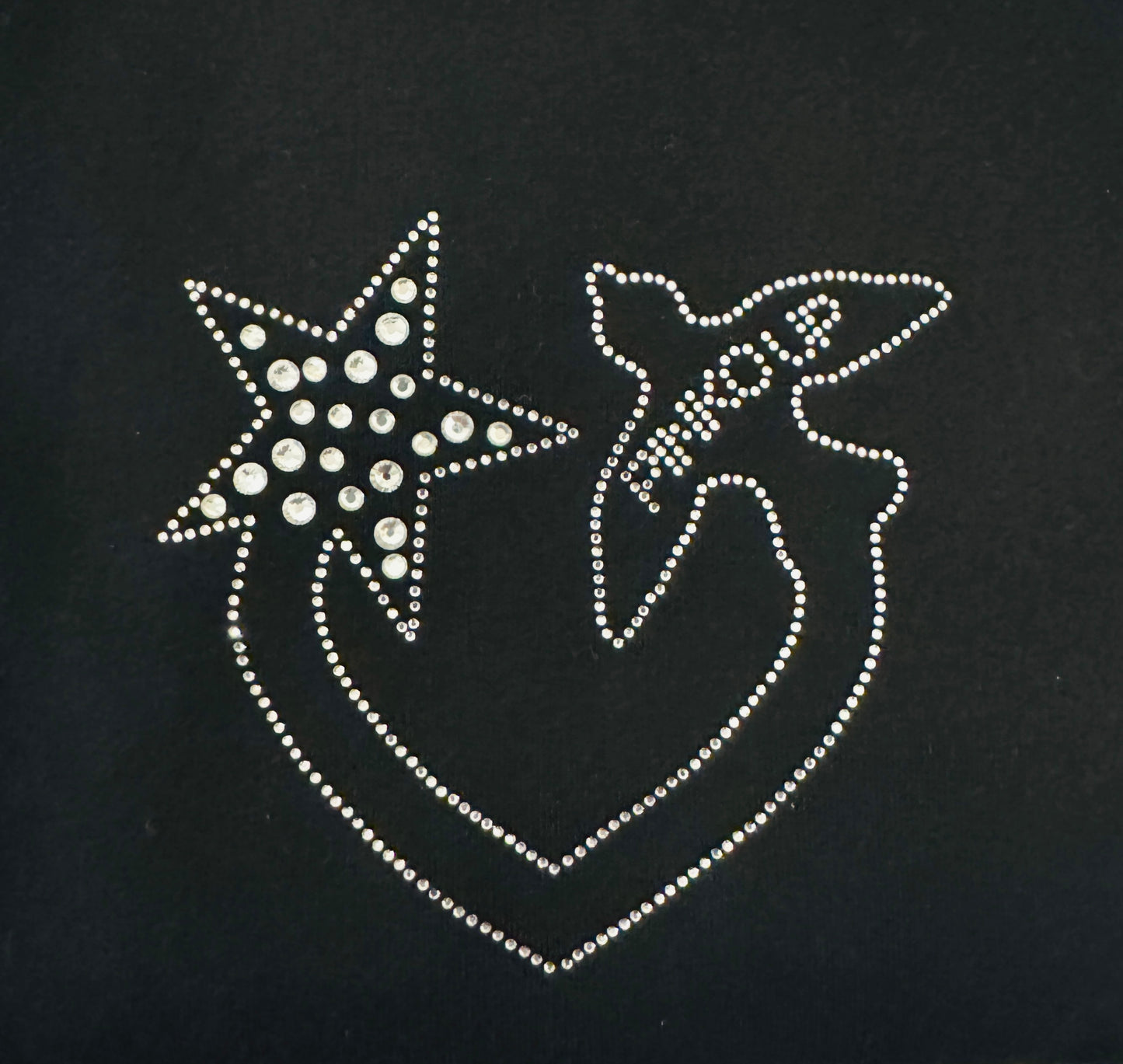 Pinko Up felpa nera con logo strass