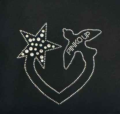 Pinko Up felpa nera con logo strass