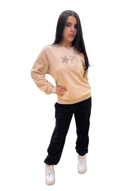 Felpa Pinko up colore sabbia