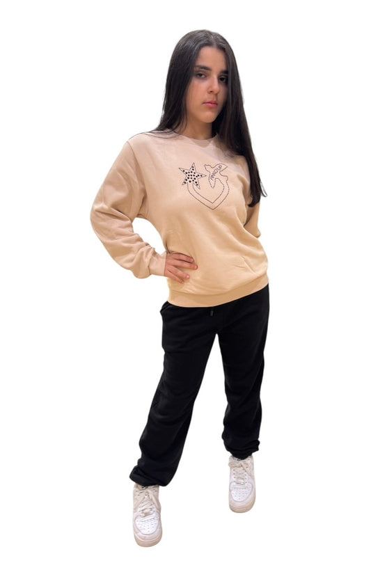 Felpa Pinko up colore sabbia