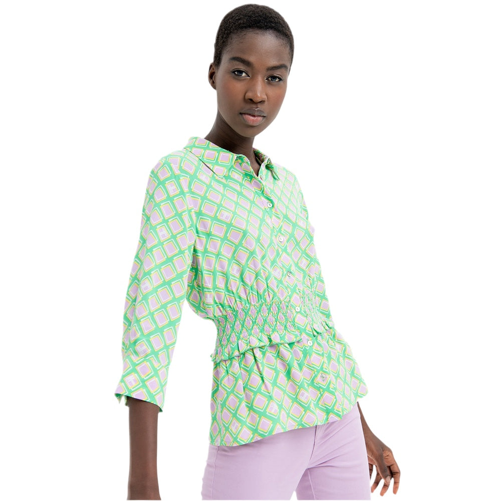 Camicia Fracomina regular in fantasia geometrica