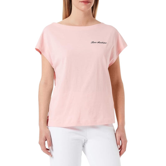 T-shirt cuori patch posteriori Love Moschino