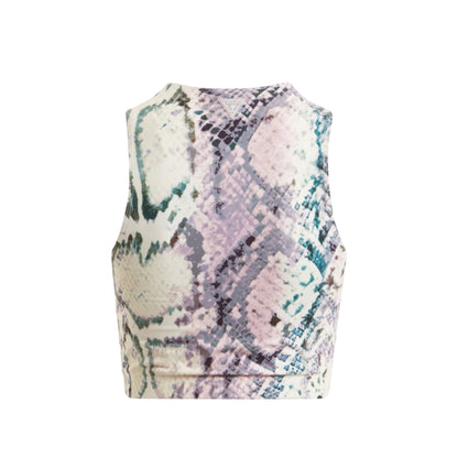 Maglia crop donna Guess animalier